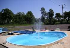 Laminátový bazén tvaru ovál